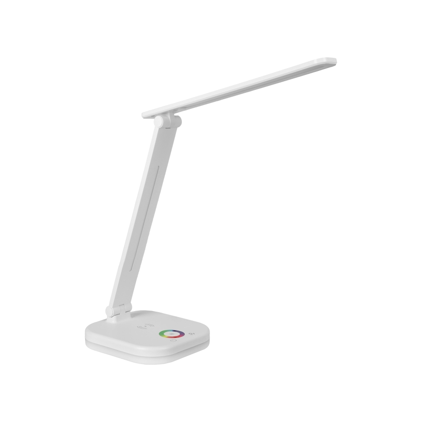 LED RGBW stolna lampa s mogućnošću prigušivanja i bežičnim punjenjem LED/7W/5V USB bijela