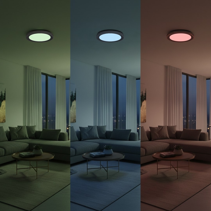 LED RGBW prigušljivo stropno svjetlo MELO LED/36W/230V 3000-6000K Ø 39 cm bijelo + daljinski upravljač