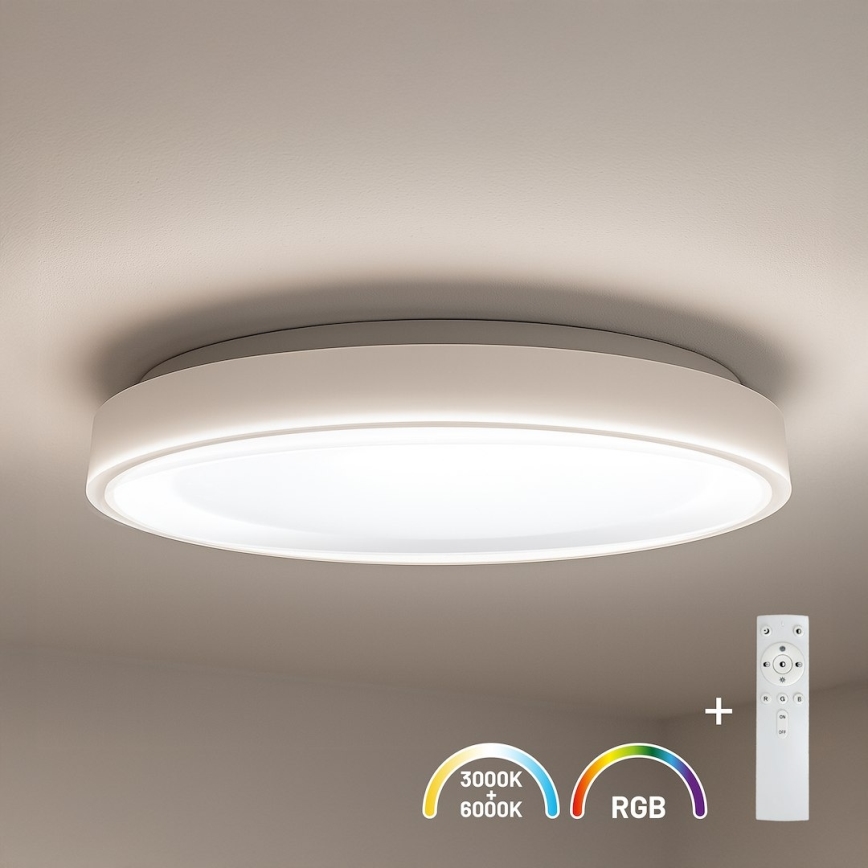 LED RGBW prigušljivo stropno svjetlo MELO LED/36W/230V 3000-6000K Ø 39 cm bijelo + daljinski upravljač