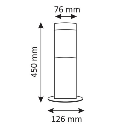 LED RGBW vanjska svjetiljka s prigušivanjem OSLO 1xE27/6,5W/230V 2700–6500K Wi-Fi 45 cm IP44 antracit
