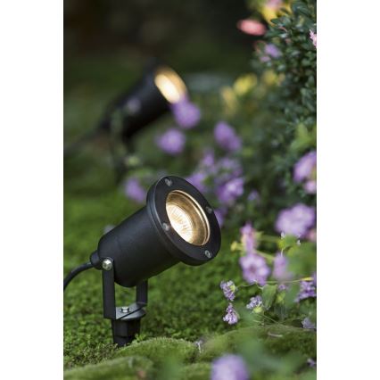 LED RGBW vanjska svjetiljka s mogućnošću prigušivanja BLAKE 1xGU10/4,8W/230V IP65 + daljinski upravljač