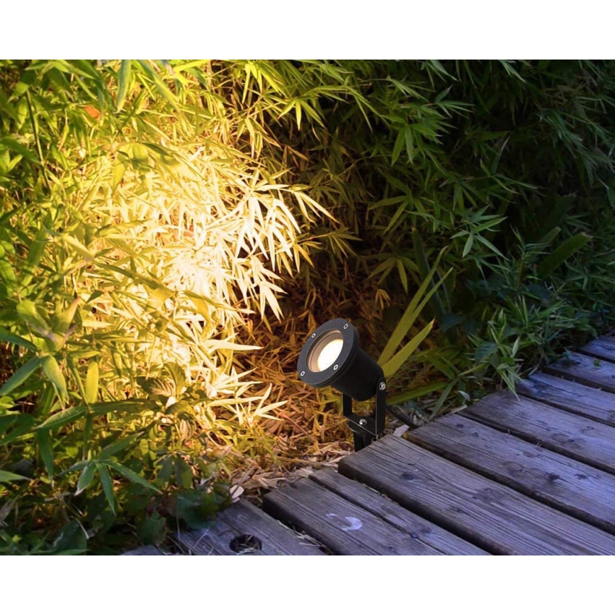 LED RGBW vanjska svjetiljka s mogućnošću prigušivanja BLAKE 1xGU10/6W/230V IP65 + daljinski upravljač