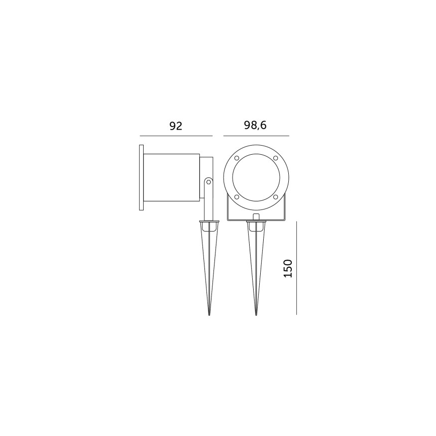 LED RGBW vanjska svjetiljka s mogućnošću prigušivanja BLAKE 1xGU10/6W/230V IP65 + daljinski upravljač