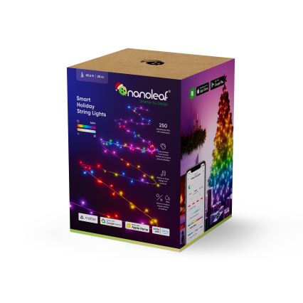 Nanoleaf - LED RGBW Vanjske božićne lampice ESSENTIALS 250xLED 2x10m 2700-6500K Wi-Fi IP44