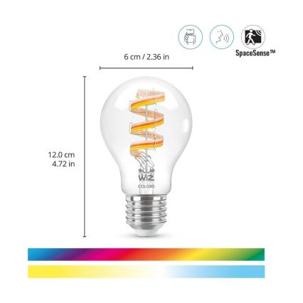 LED RGBW prigušivačka žarulje A60 E27/6,3W/230V 2200-6500K Wi-Fi - WiZ