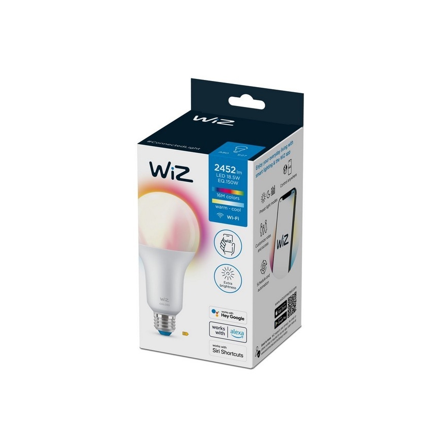 LED RGBW prigušivačka žarulje A80 E27/18,5W/230V 2200-6500K CRI 90 Wi-Fi - WiZ