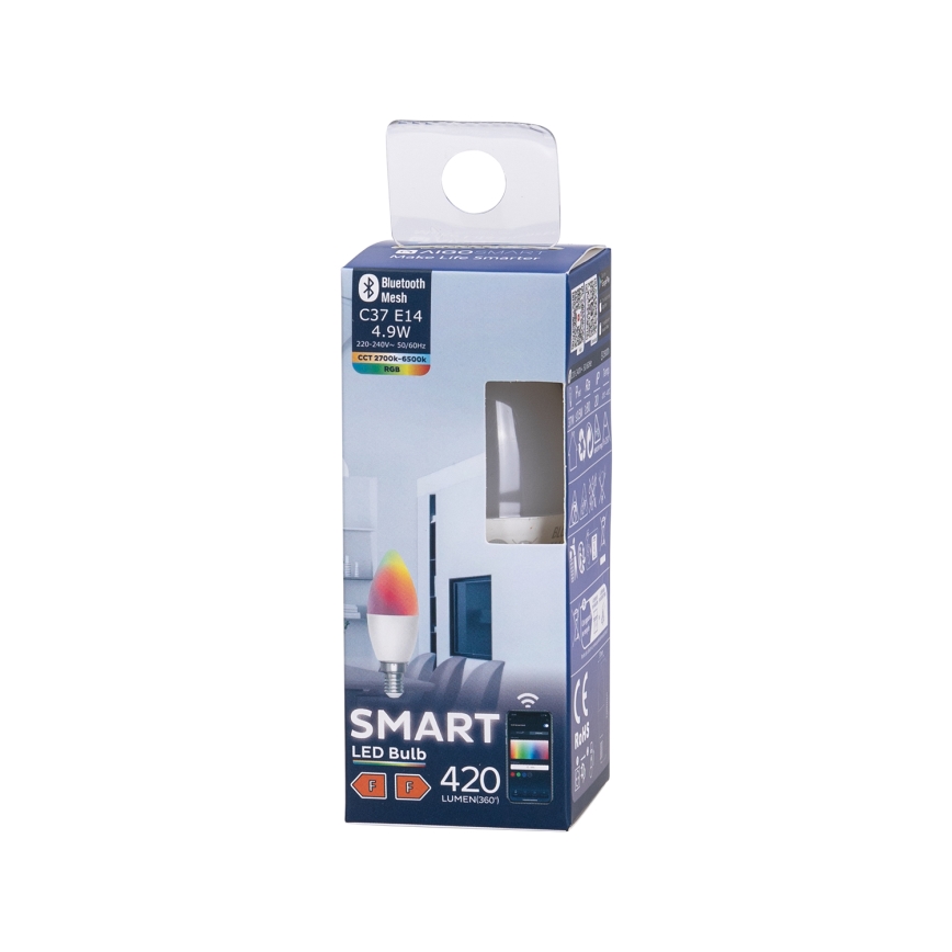 LED RGBW Prigušiva žarulja C37 E14/4,9W/230V 2700-6500K - Aigostar