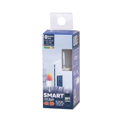 LED RGBW Prigušiva žarulja C37 E14/6,5W/230V 2700-6500K - Aigostar