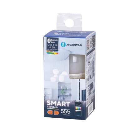 LED RGBW Prigušiva žarulja G45 E14/6,5W/230V 2700-6500K - Aigostar