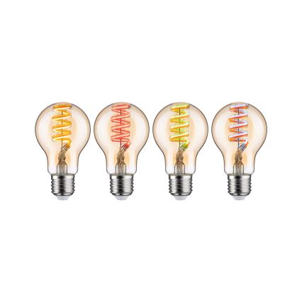 LED RGBW zatamnjujuća žarulja FILAMENT E27/6,3W/230V 2200-6500K - Paulmann 29156