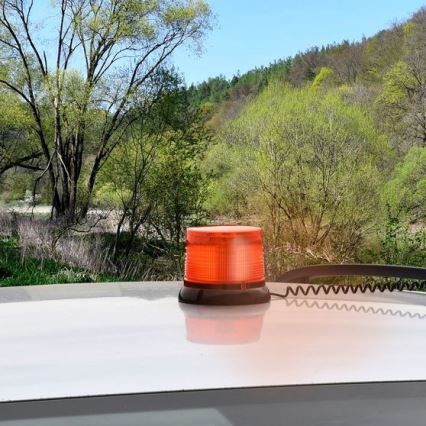 LED Rotirajuće svjetlo upozorenja na magnet LED/20W/12-24V narančasto