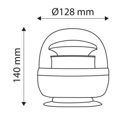 LED Rotirajuće svjetlo upozorenja na magnet LIGHT LED SMD 2835/12-24V