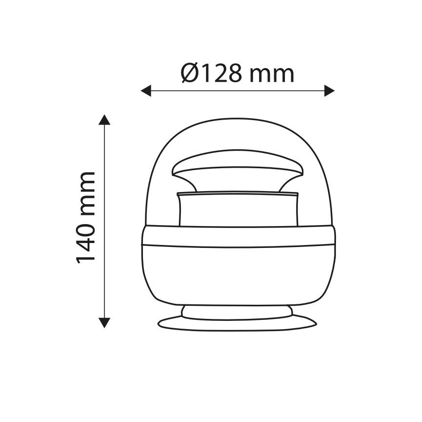 LED Rotirajuće svjetlo upozorenja na magnet LIGHT LED SMD 2835/12-24V