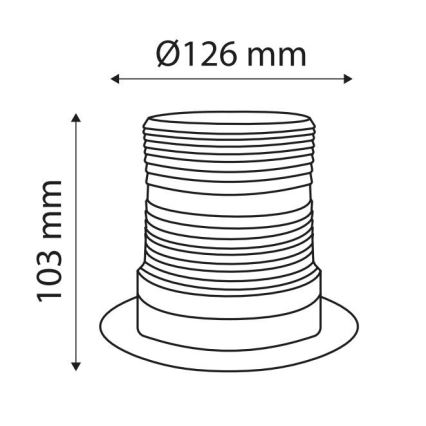 LED Rotirajuće svjetlo upozorenja na magnet LIGHT LED SMD 5730/12-24V