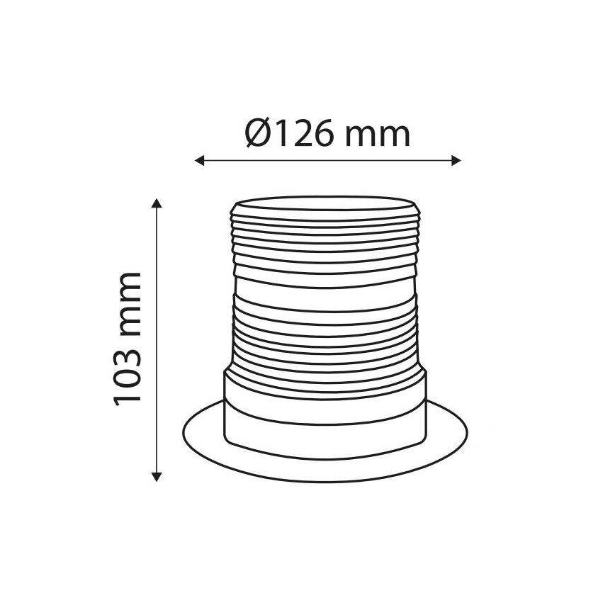 LED Rotirajuće svjetlo upozorenja na magnet LIGHT LED SMD 5730/12-24V