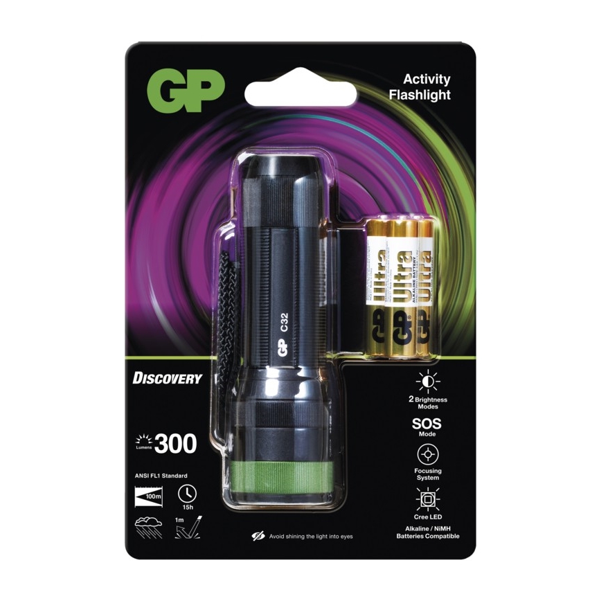 LED ručna svjetiljka GP DISCOVERY C32 LED/3xAAA