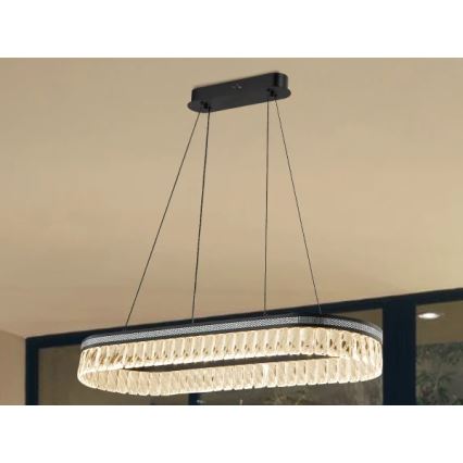 LED kristalni luster s mogućnošću prigušivanja na sajli THALIA LED/50W/230V 3000-6000K + daljinsko upravljanje