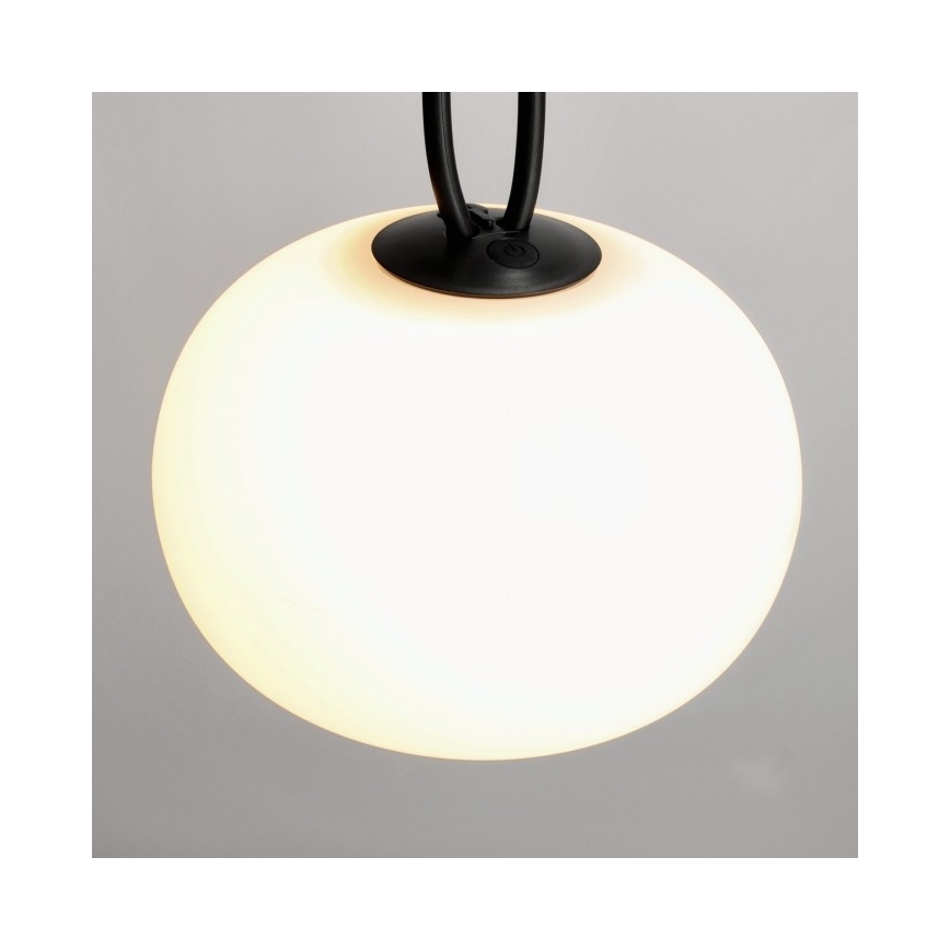 LED vanjska punjiva svjetiljka VENEZIA s prigušavanjem LED/1,5W/5V 2500K IP54 2600 mAh crna