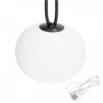 LED vanjska punjiva svjetiljka VENEZIA s prigušavanjem LED/1,5W/5V 2500K IP54 2600 mAh crna