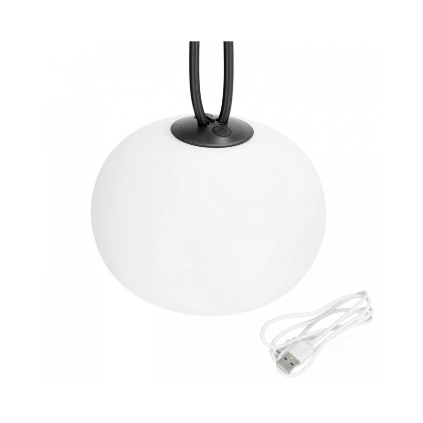 LED vanjska punjiva svjetiljka VENEZIA s prigušavanjem LED/1,5W/5V 2500K IP54 2600 mAh crna