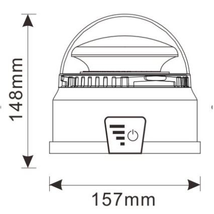 LED signalna rotacijska svjetiljka LED/12-24V IP65 + daljinski upravljač