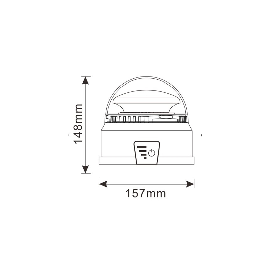 LED signalna rotacijska svjetiljka LED/12-24V IP65 + daljinski upravljač