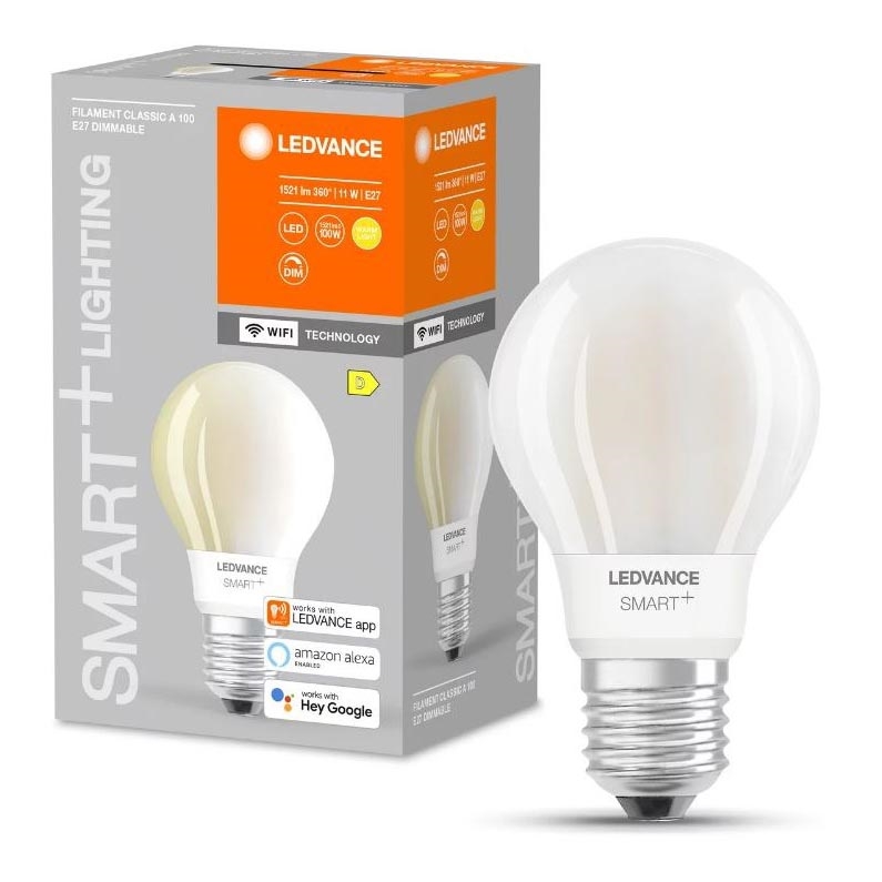 LED Smart+ filamentna žarulja s prigušivanjem E27/11W/230V 2700K Wi-Fi - Ledvance