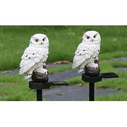 LED solarno dekorativno svjetlo s senzorom 6xLED/1,2V 3000K 40 cm 600 mAh IP44 sova