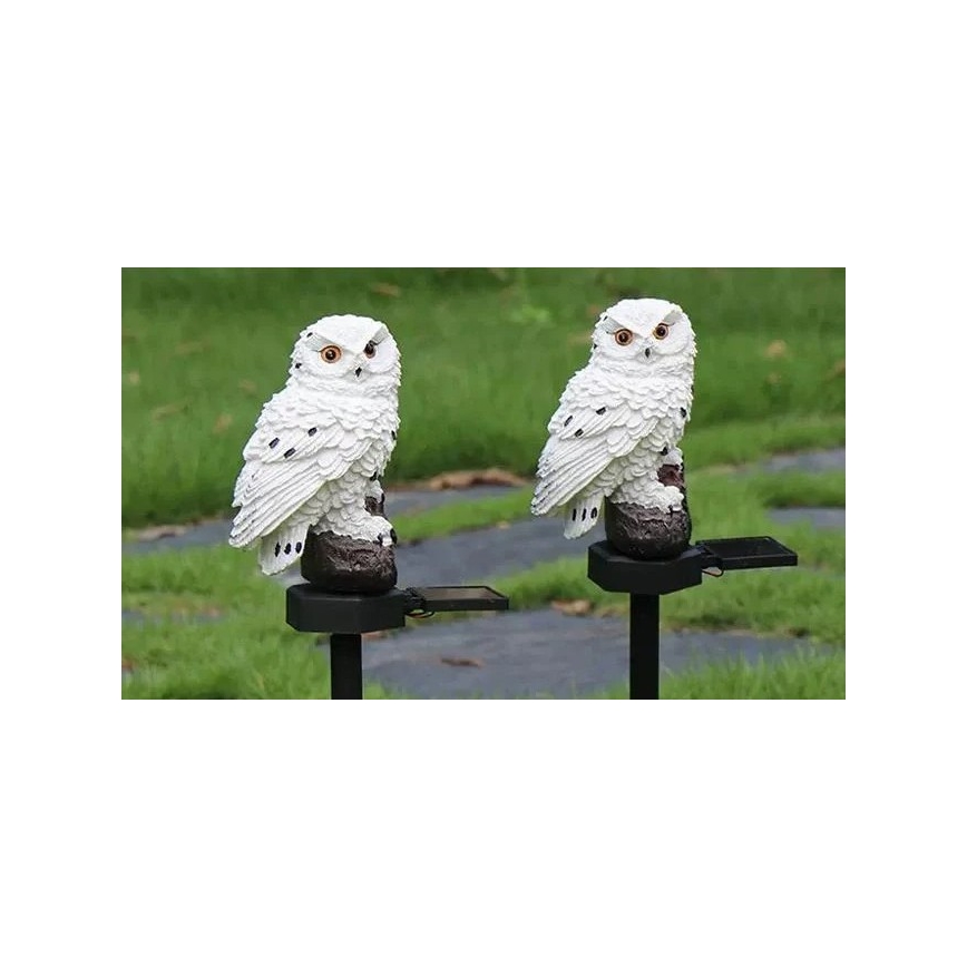 LED solarno dekorativno svjetlo s senzorom 6xLED/1,2V 3000K 40 cm 600 mAh IP44 sova