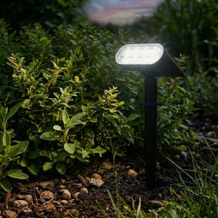 LED solarna lampa 2 u 1 LED/3,7V 1200 mAh IP54 crna