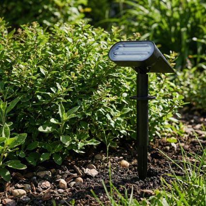 LED solarna lampa 2 u 1 LED/3,7V 1200 mAh IP54 crna