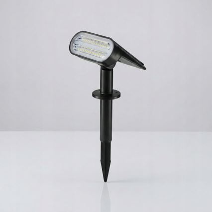 LED solarna lampa 2 u 1 LED/3,7V 1200 mAh IP54 crna