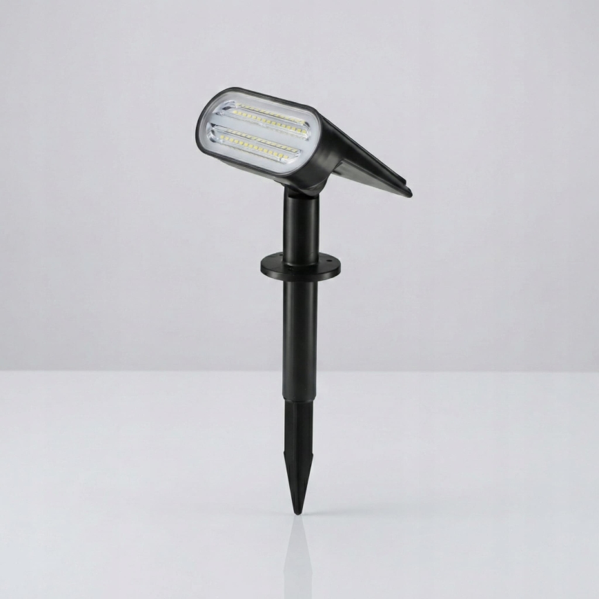 LED solarna lampa 2 u 1 LED/3,7V 1200 mAh IP54 crna