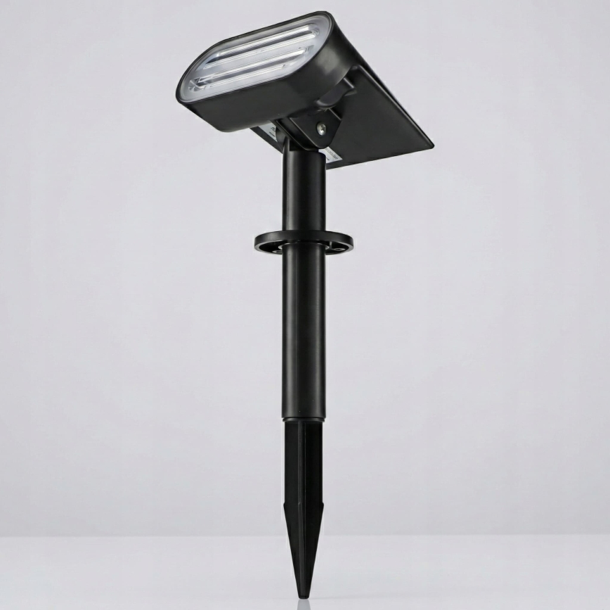 LED solarna lampa 2 u 1 LED/3,7V 1200 mAh IP54 crna