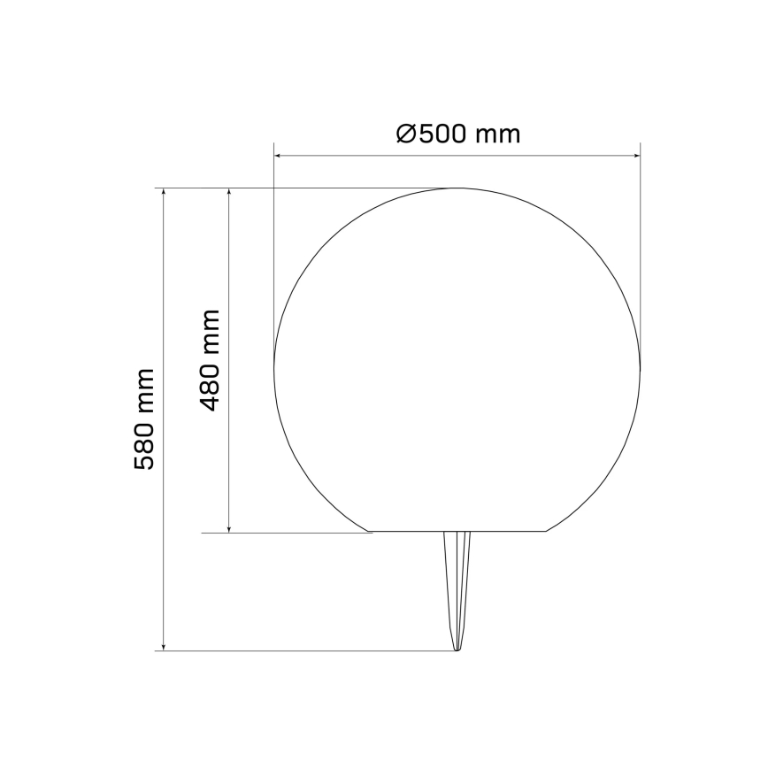 LED Solarna lampa BALL LED/3,7V 2000 mAh pr. 50 cm IP65 bijela