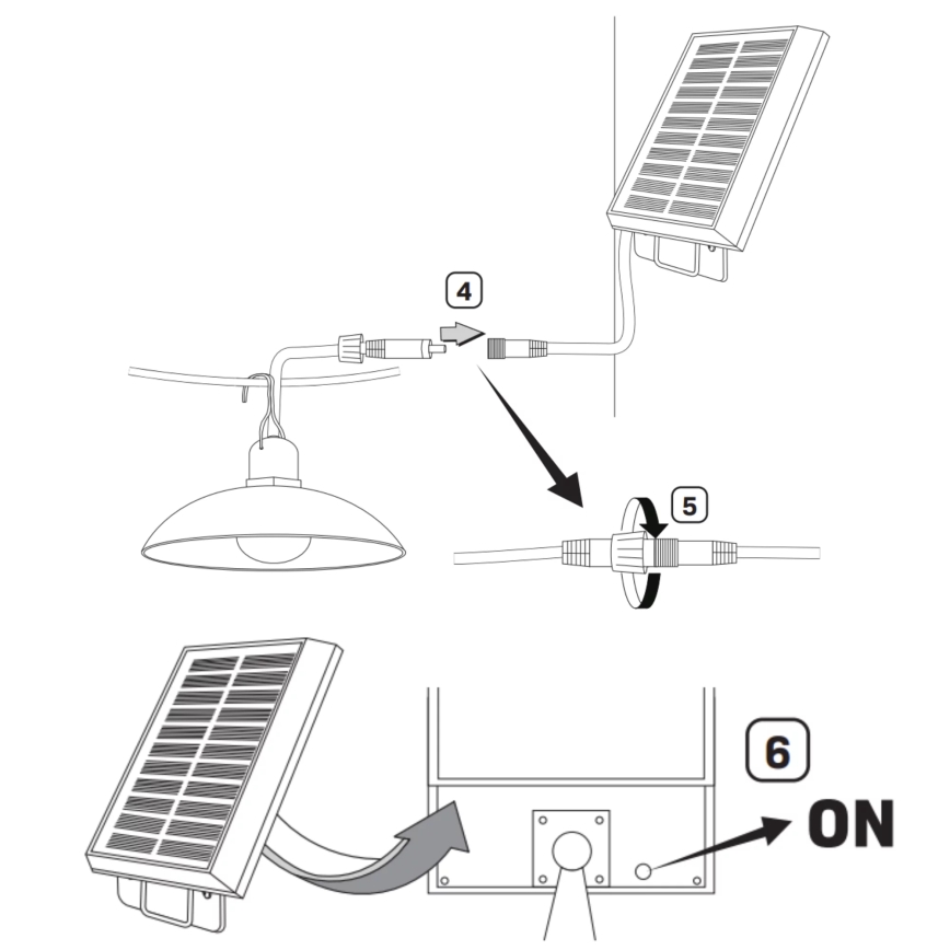 LED Solarna lampa CELINA LED/1,8W/3,7V IP44 + daljinski upravljač