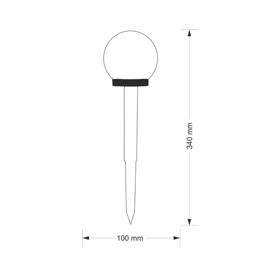 LED Solarna lampa KULA LED/1,2V IP44