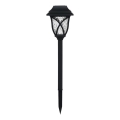 LED solarna lampa LAWN LED/1,2V 100 mAh 3000K 44 cm IP44 crna
