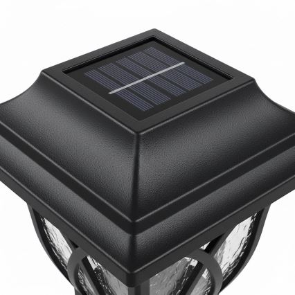 LED solarna lampa LAWN LED/1,2V 100 mAh 3000K 44 cm IP44 crna
