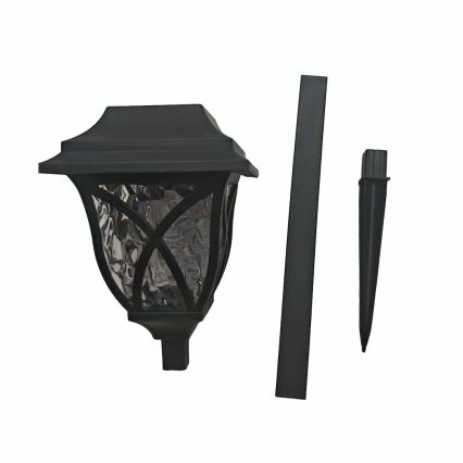 LED solarna lampa LAWN LED/1,2V 100 mAh 3000K 44 cm IP44 crna