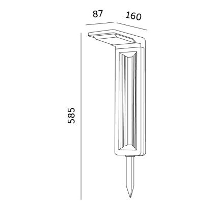 LED Solarna lampa LED/0,2W/3,7V 6500K IP44 2200 mAh