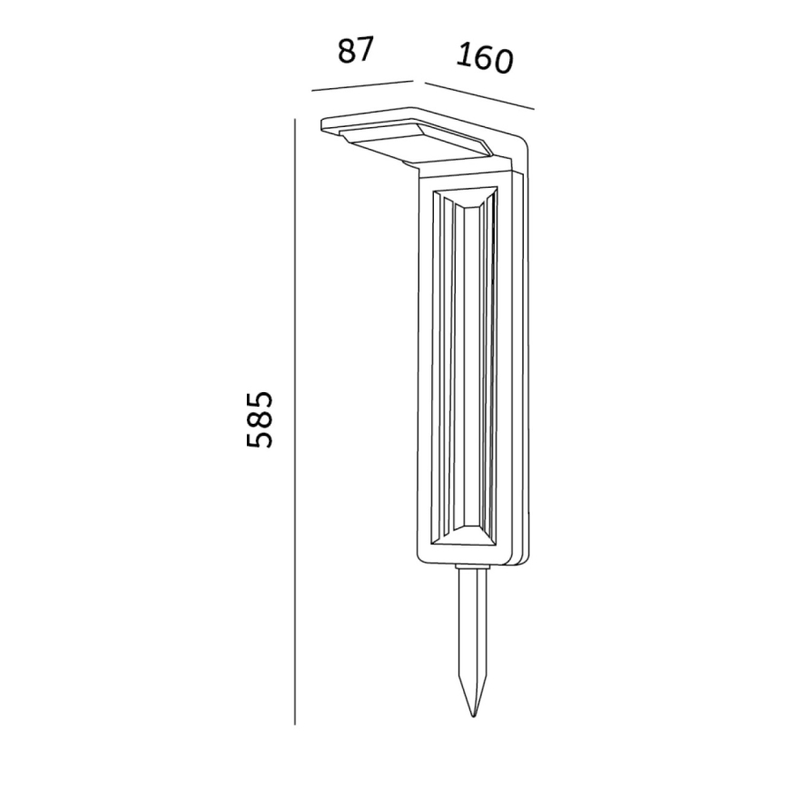 LED Solarna lampa LED/0,2W/3,7V 6500K IP44 2200 mAh