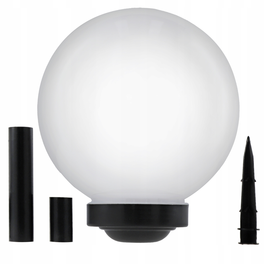 LED solarna lampa LED/1,2 V 6500 K 200 mAh Ø 25 cm IP44 bijela/crna