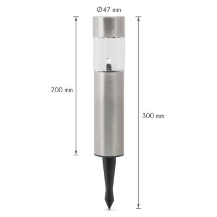 LED Solarna lampa LED/1x2/3AAA IP44