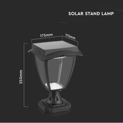 LED Solarna lampa LED/2W/3,7V 3000/6000K IP65