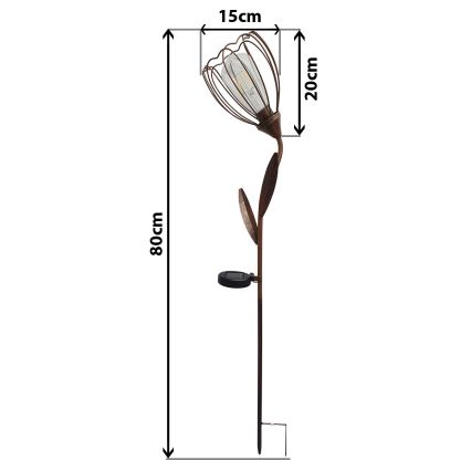 LED Solarna lampa LILLY 1xE27/1,2V IP44