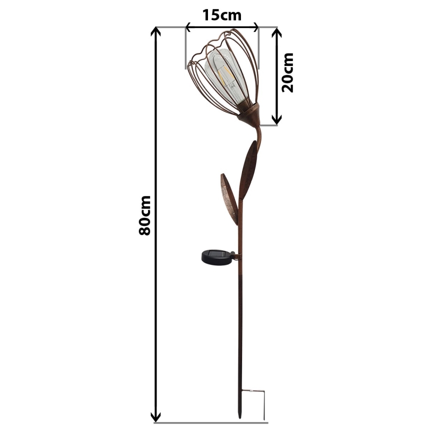 LED Solarna lampa LILLY 1xE27/1,2V IP44