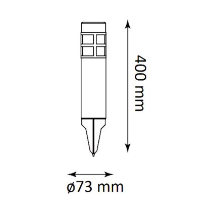 LED Solarna lampa MARK LED/1,2V 200 mAh IP44