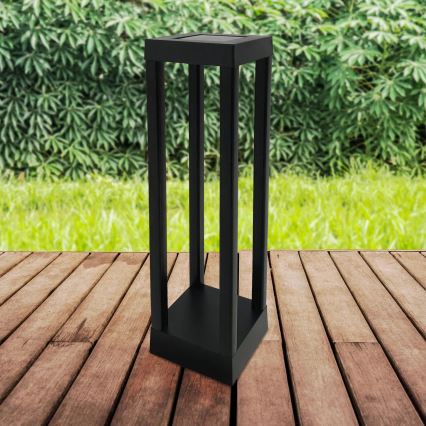 LED solarna lampa PALERMO LED/3,7V 500 mAh 35 cm IP44 crna