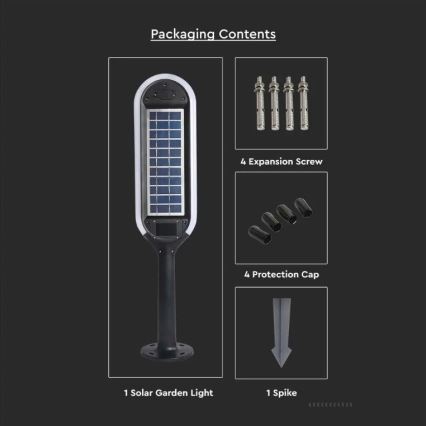 LED Solarna lampa sa senzorom BOLLARD LED/5W/5,5V 70 cm 4000K IP65